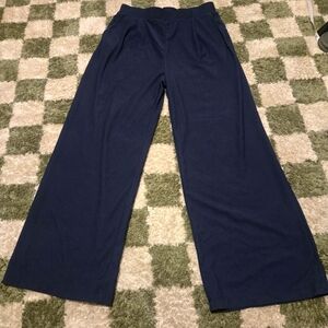 HALARA Navy Wide-Leg Pants